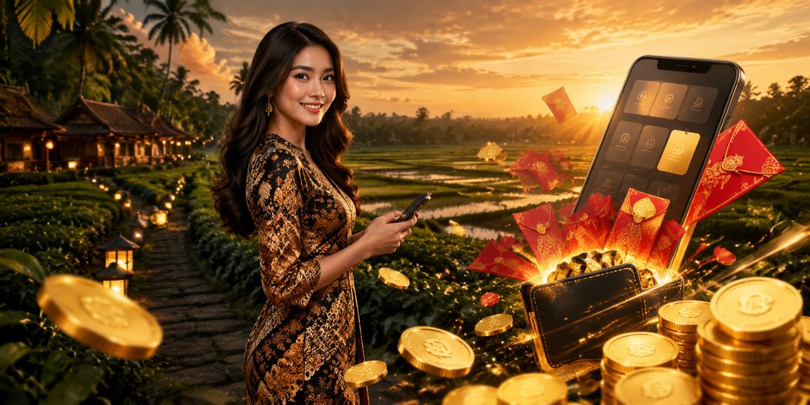 Promosi dan bonus berwarna merah cerah